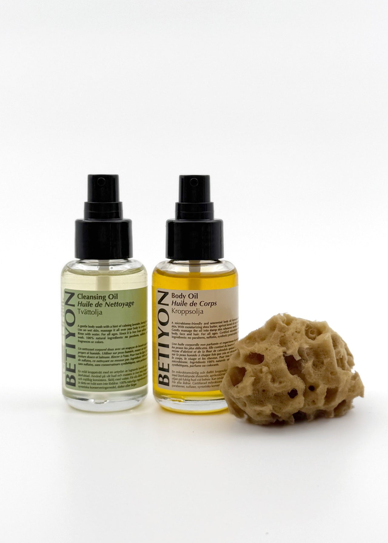 Body Oil, Cleansing Oil + Sea Sponge