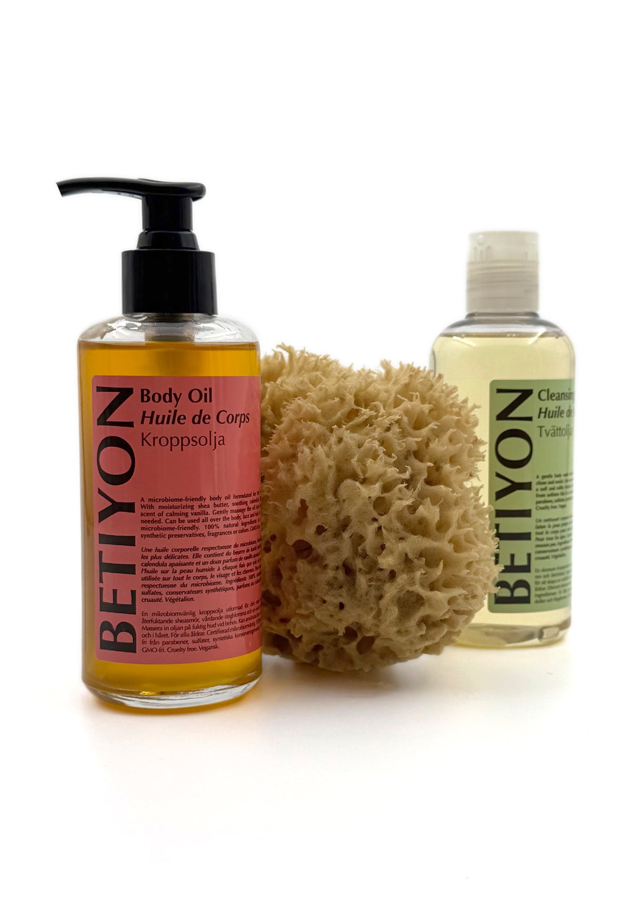 Body Oil, Cleansing Oil + Sea Sponge